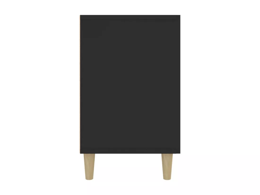 Buffet noir 100x36x60 cm bois d'ingénierie