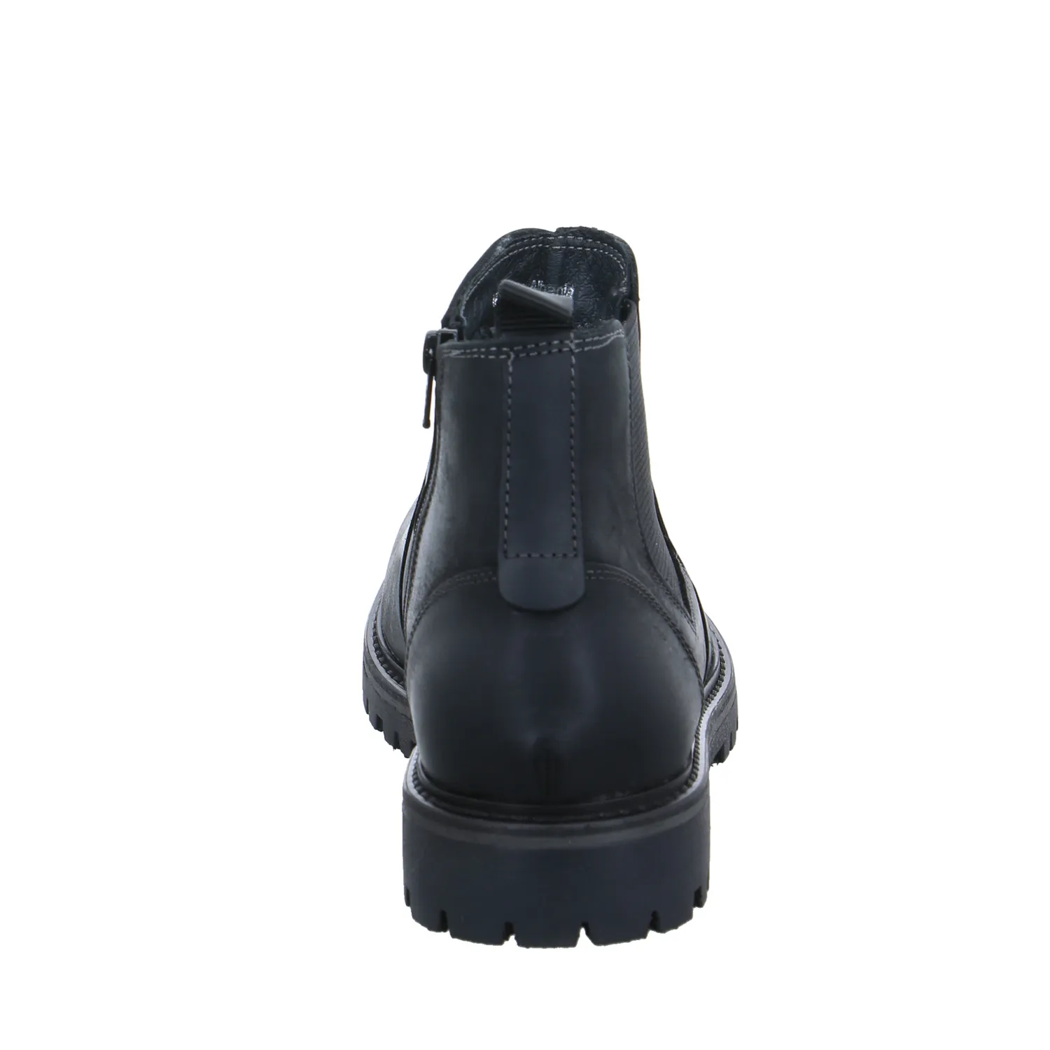 Herbst- Winterstiefel Schwarz Leder