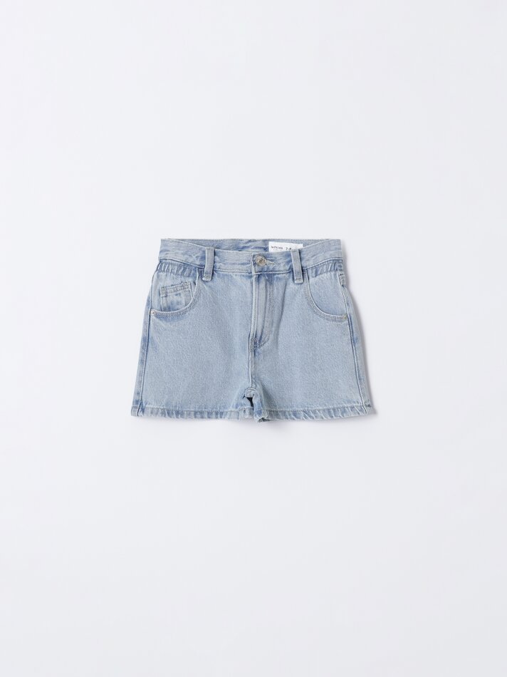 Shorts jeans Paperbag - Índigo