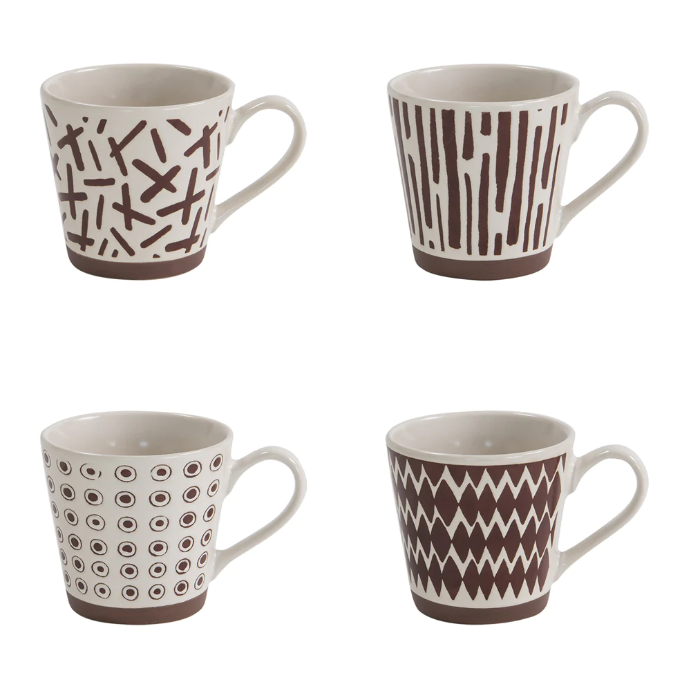 Coffret de 4 mugs 34cl fidji Terra Table passion