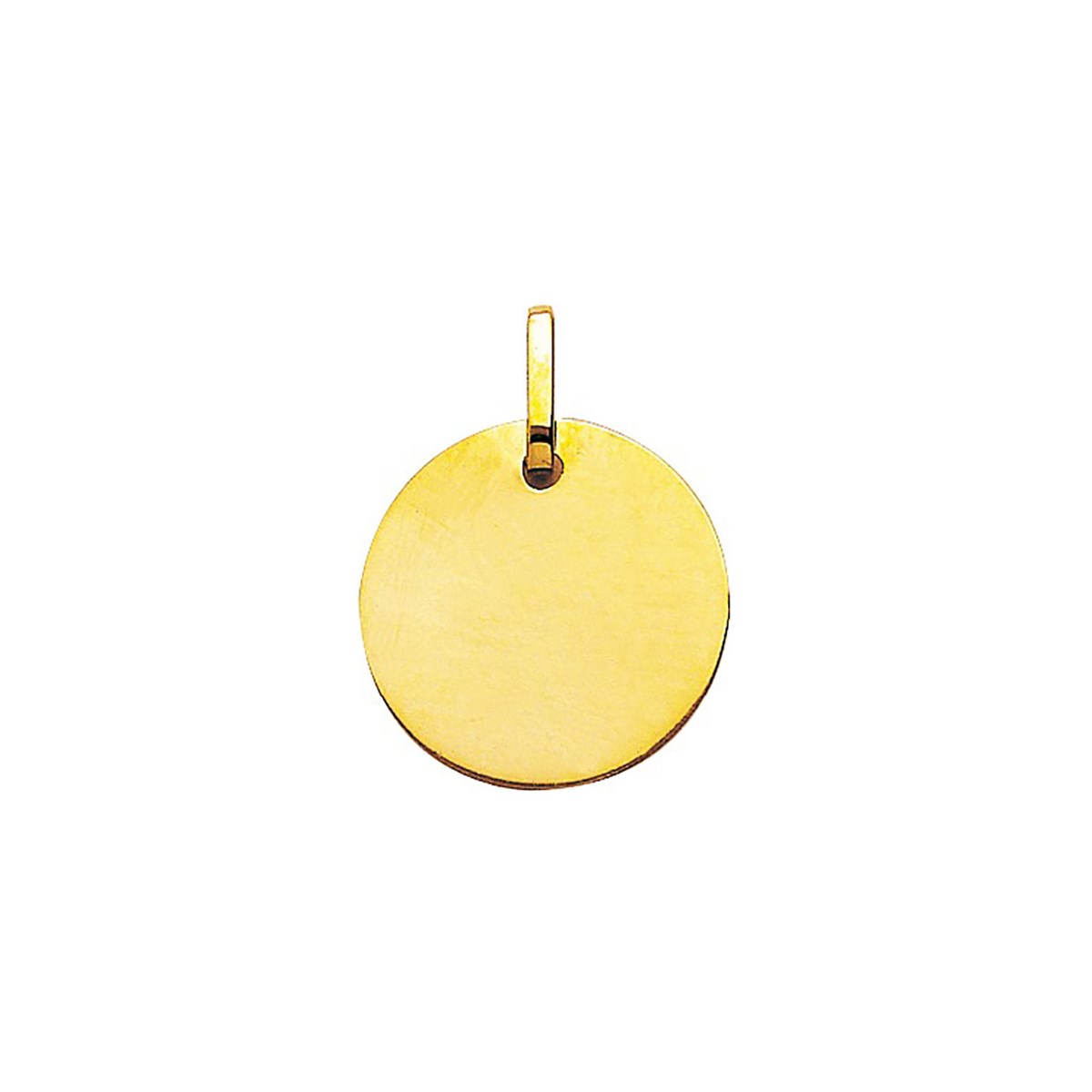 Plaque ronde en or jaune 9 carats