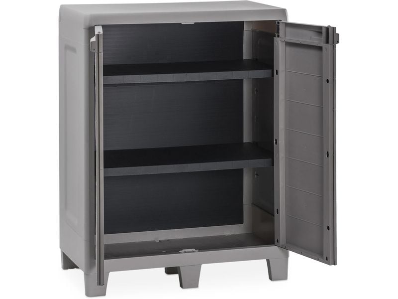 Toomax Schrank Woody`s xl 78 x 101 cm Warmgrau Innenschrank mit 2 Türen und 2 verstellbaren Einlegeböden