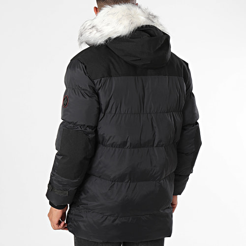 Doudoune Capuche Fourrure Dalibor Noir