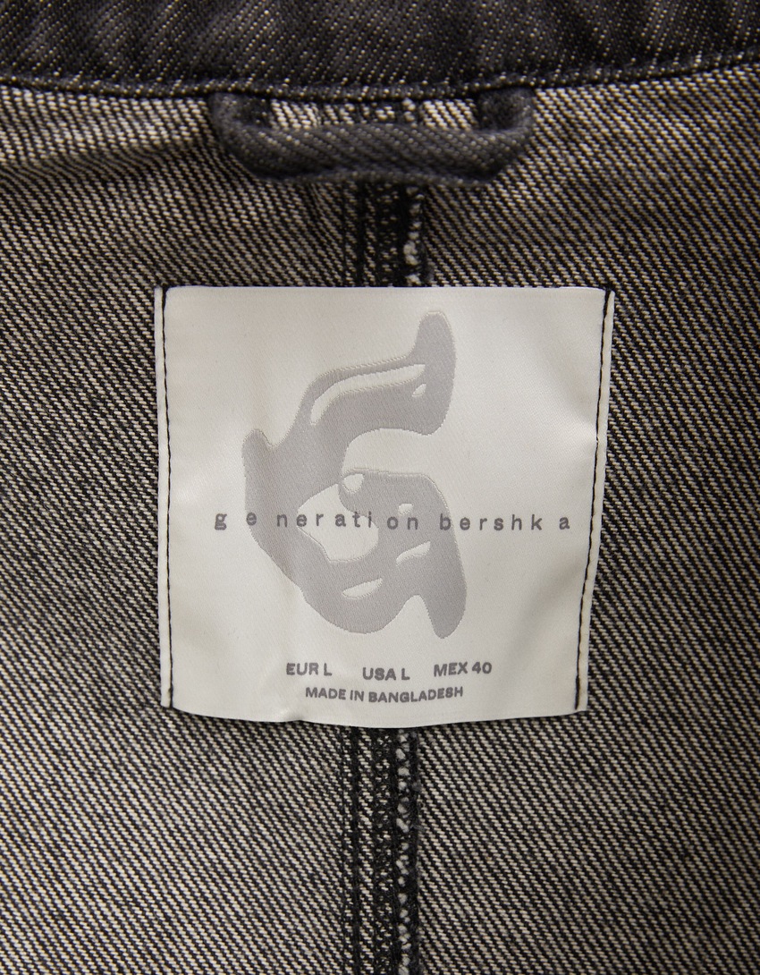 Jaqueta jeans estilo motociclista Generation Bershka