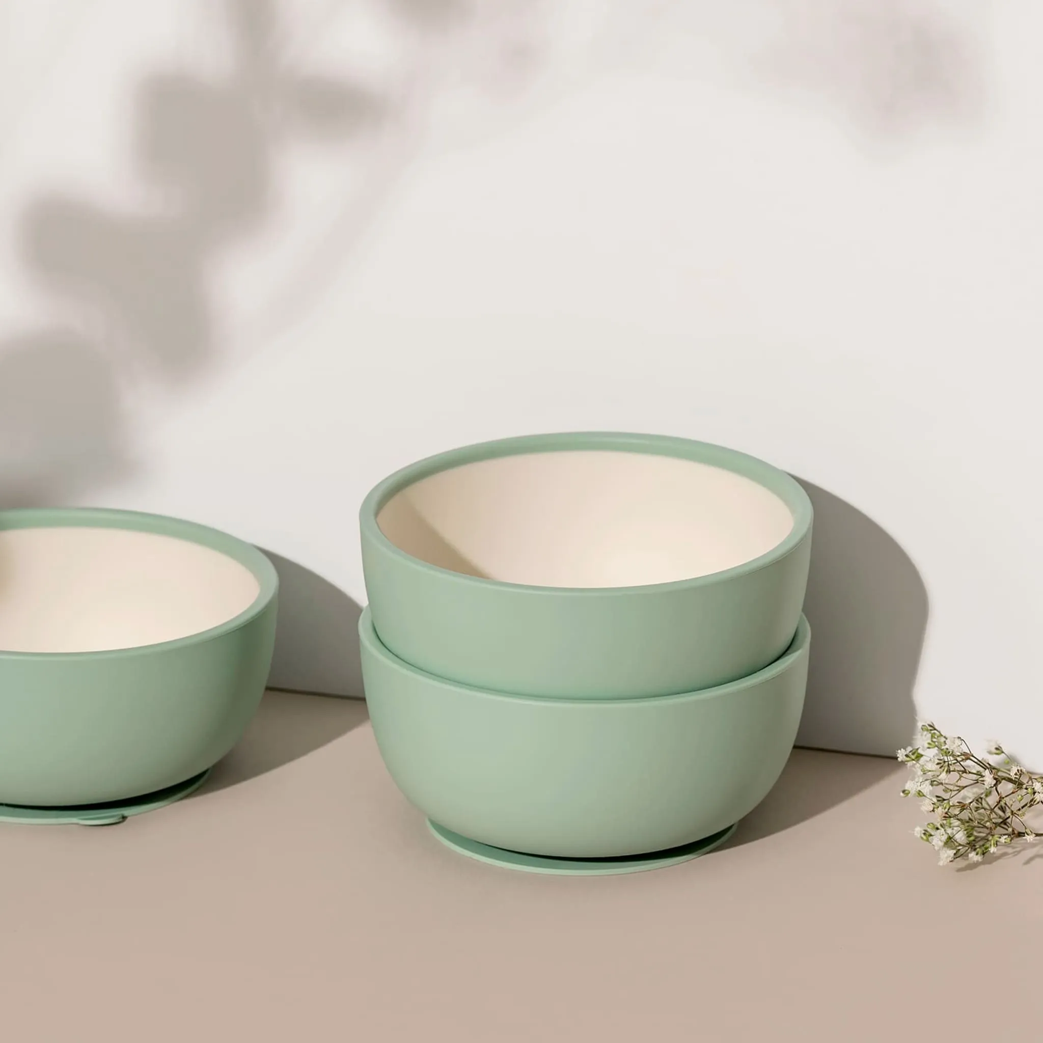 Kiko The Label Bol à Ventouse en Silicone avec Couvercle - Sauge