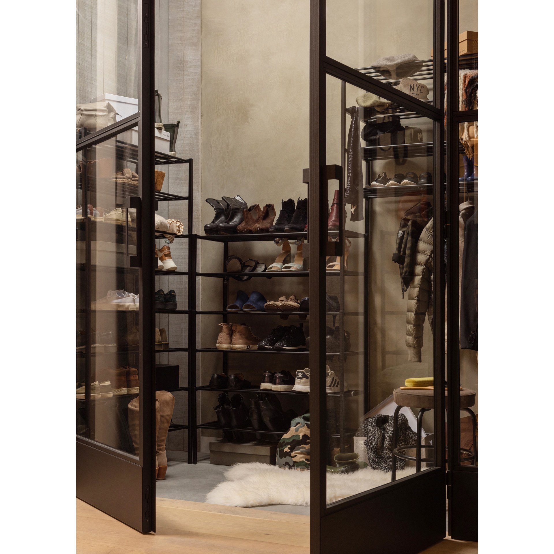 Schuhregal FERRO 2er Set 85 x 40 cm schwarz