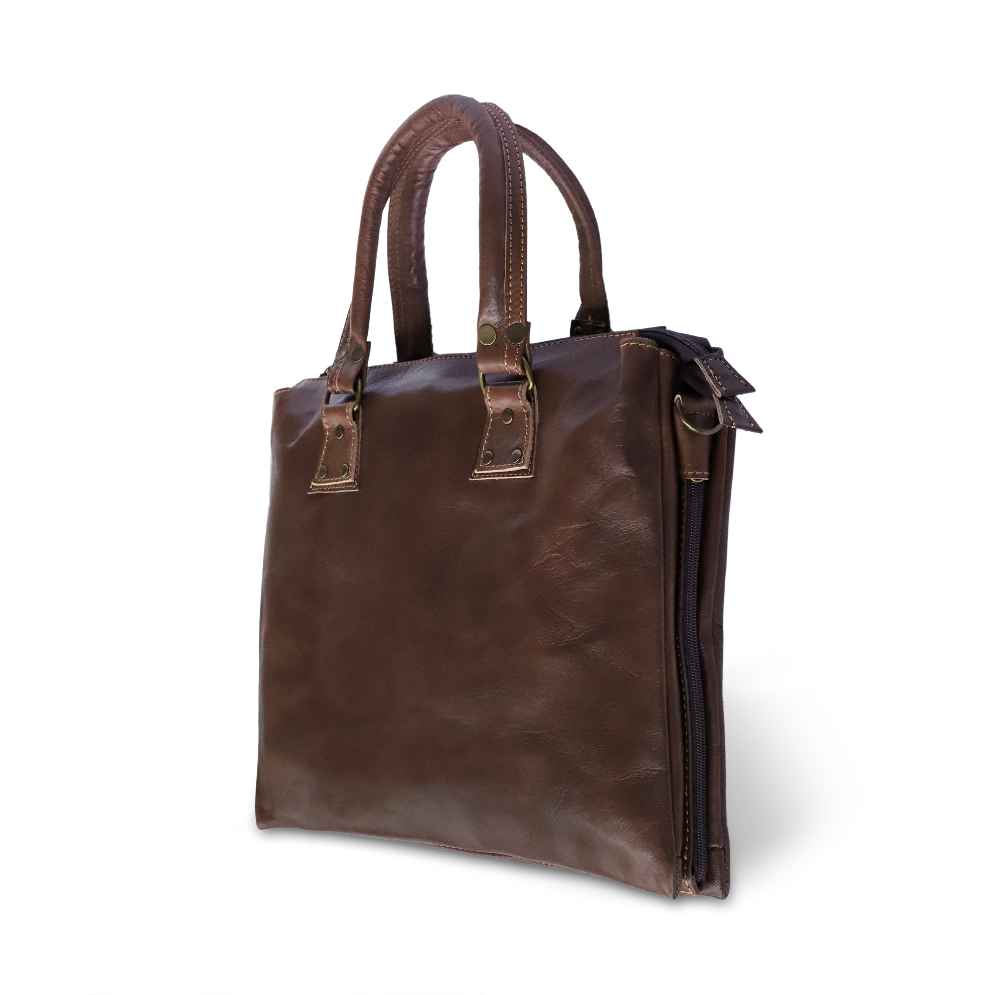 Laptoptasche aus Ziegenleder, braun, B 40 cm, H 30 cm, L 5 cm günstig bestellen