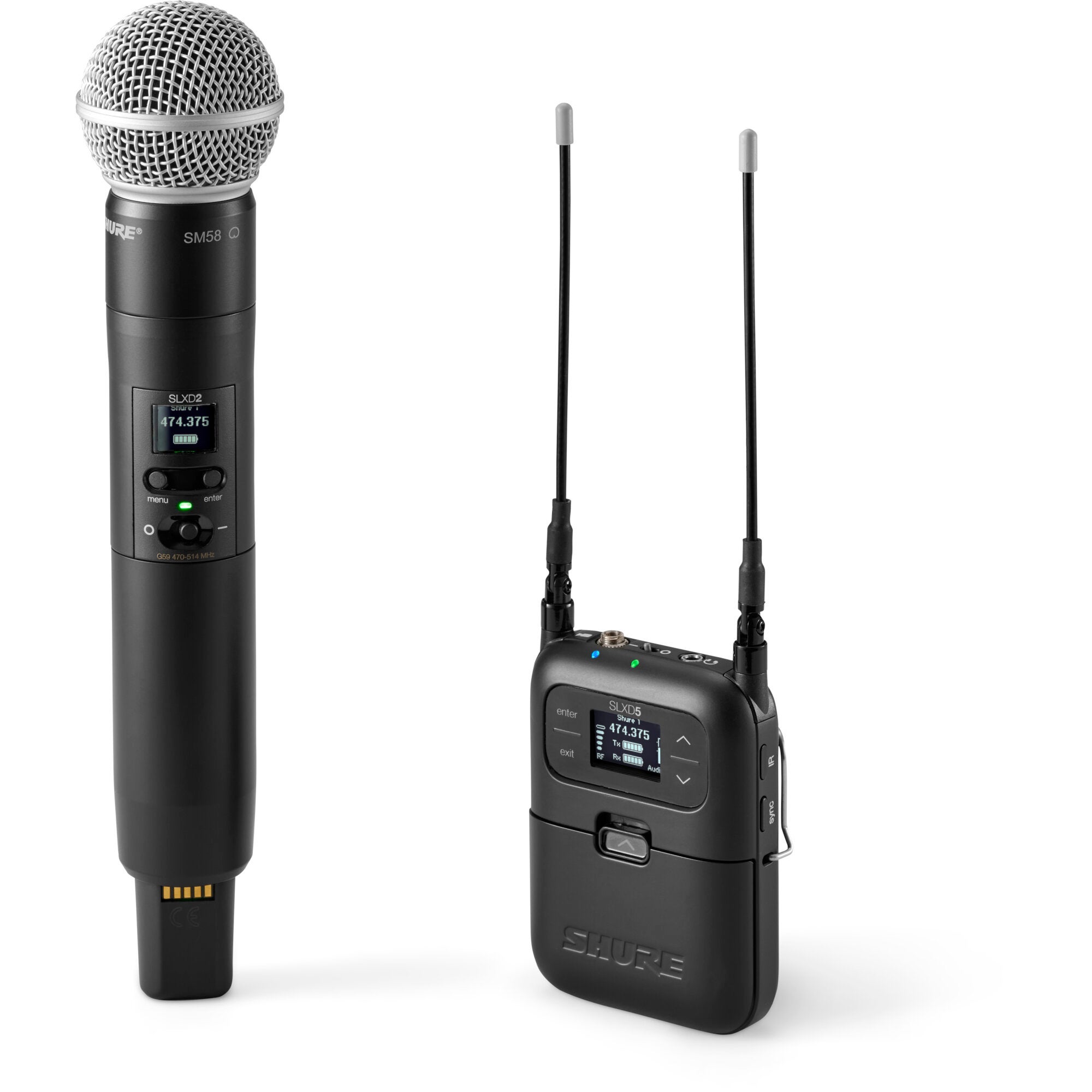 Shure SLXD25/SM58 draadloze handheld microfoon K59 (606-650 MHz)