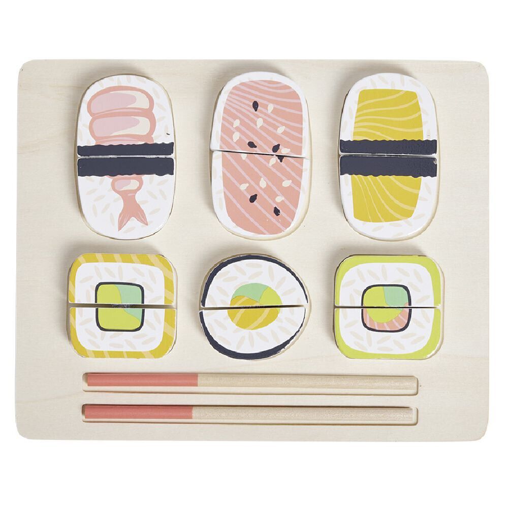 Planche jeu sushi et baguette en bois