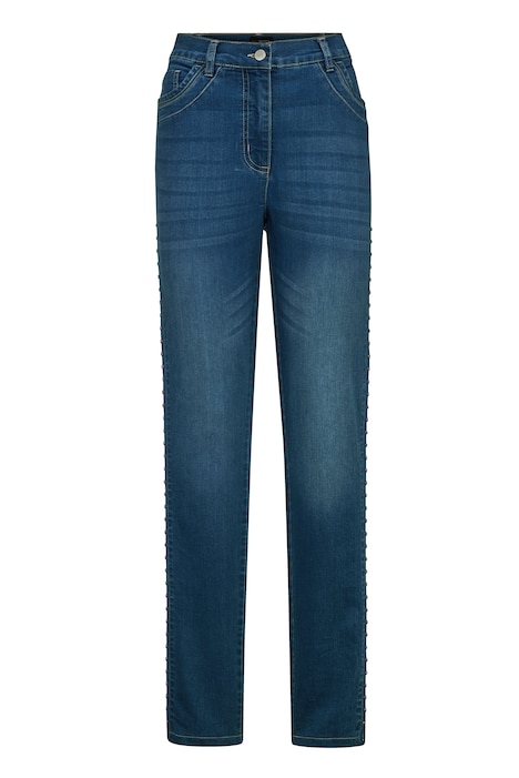 Jeans, Straight Fit, Ziernieten, 5-Pocket