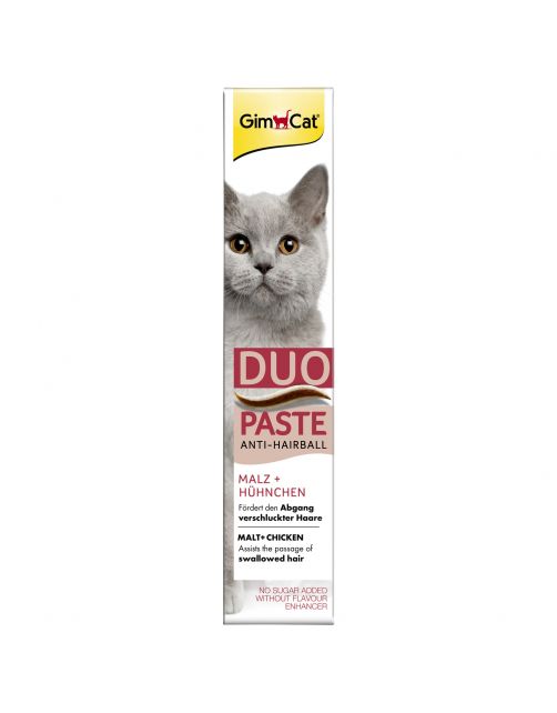 Gimcat Duo-Pasta - Kattensnack - Kip Mout 50 g Anti-Hairball