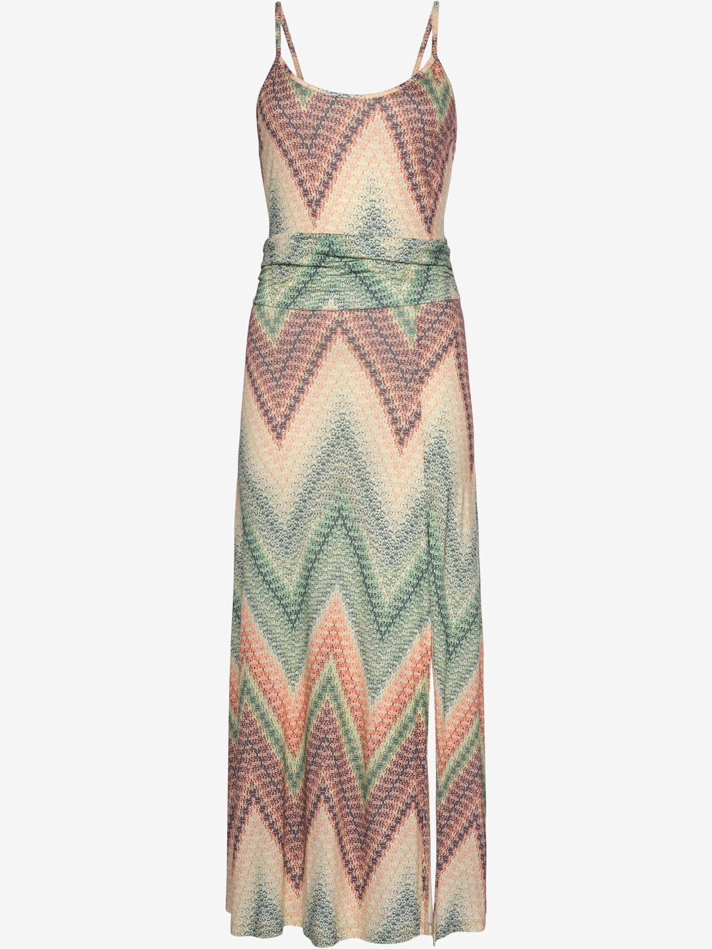 Robe mi-longue encolure ronde
