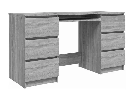 Bureau Sonoma gris 140x50x77 cm Bois d'ingénierie