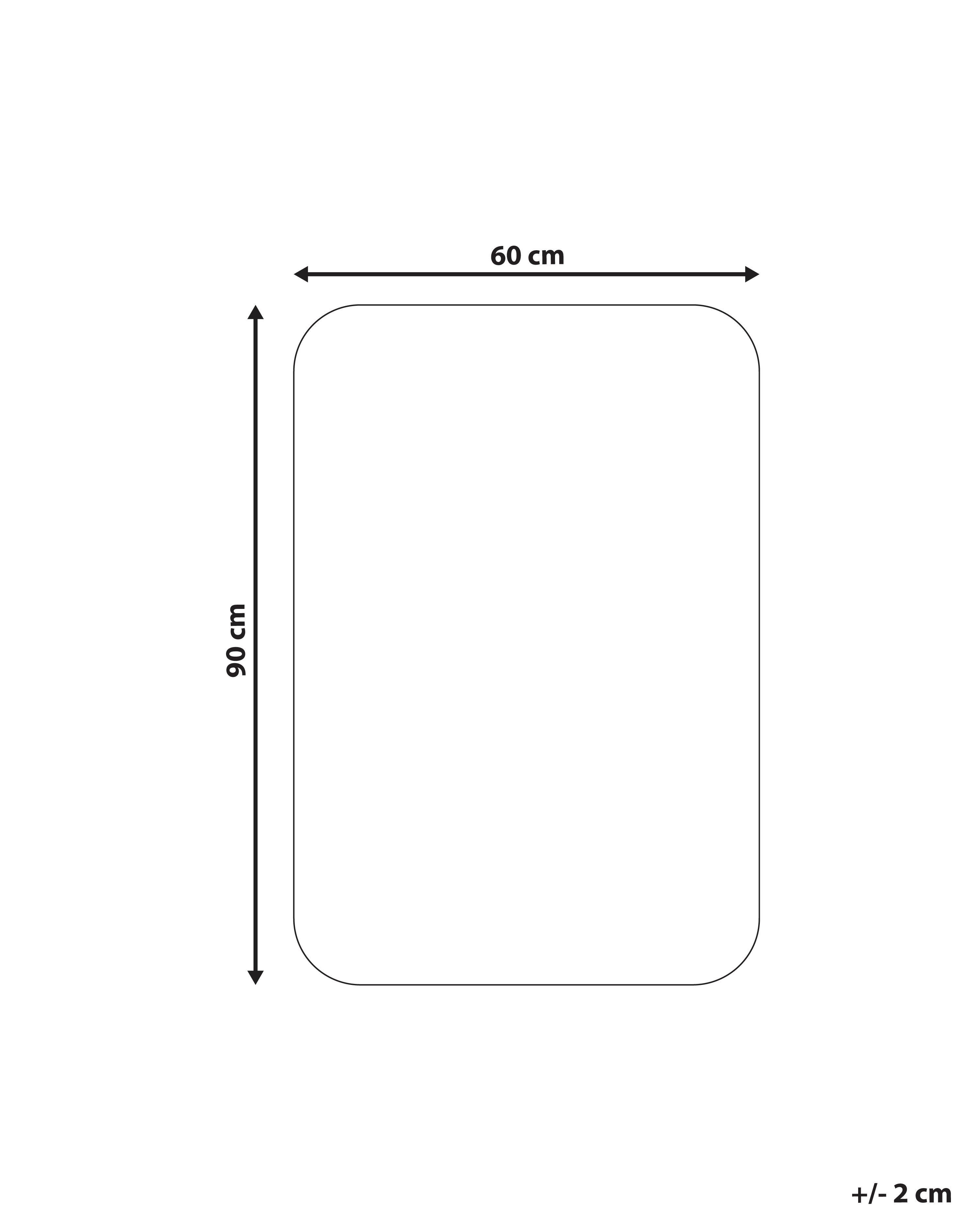 Badmat URLANA Grijs 60 x 90 cm Microvezel