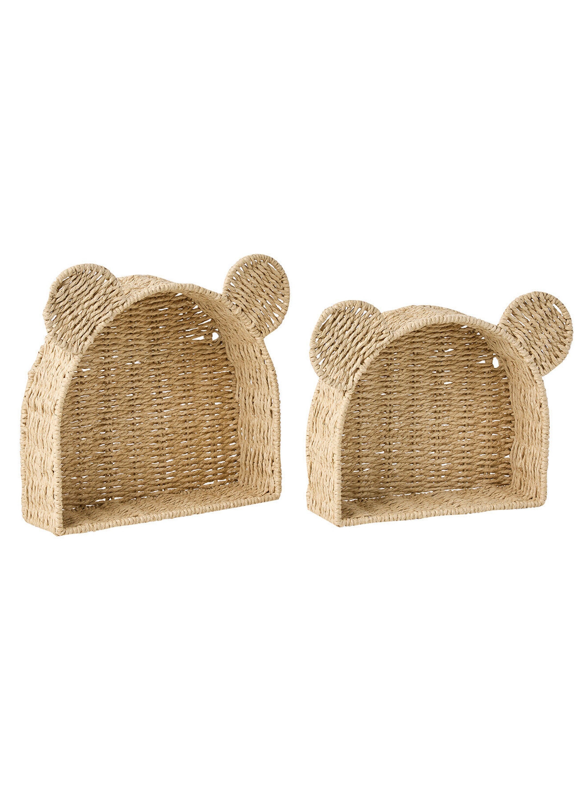 Vertbaudet 2er-Set Kinderzimmer Deko-Regale BÄR, Papier braun