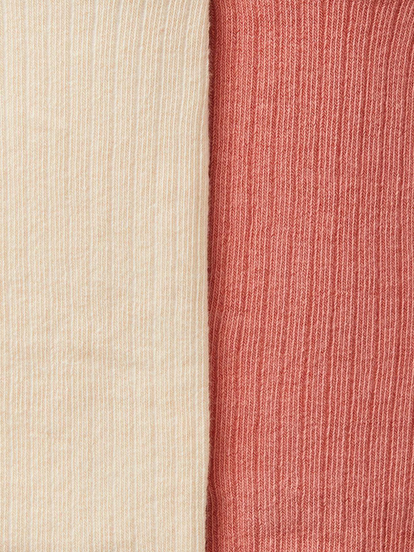 Conjunto com 2 pares de meias-calças caneladas para bebê menina, cinza mesclado