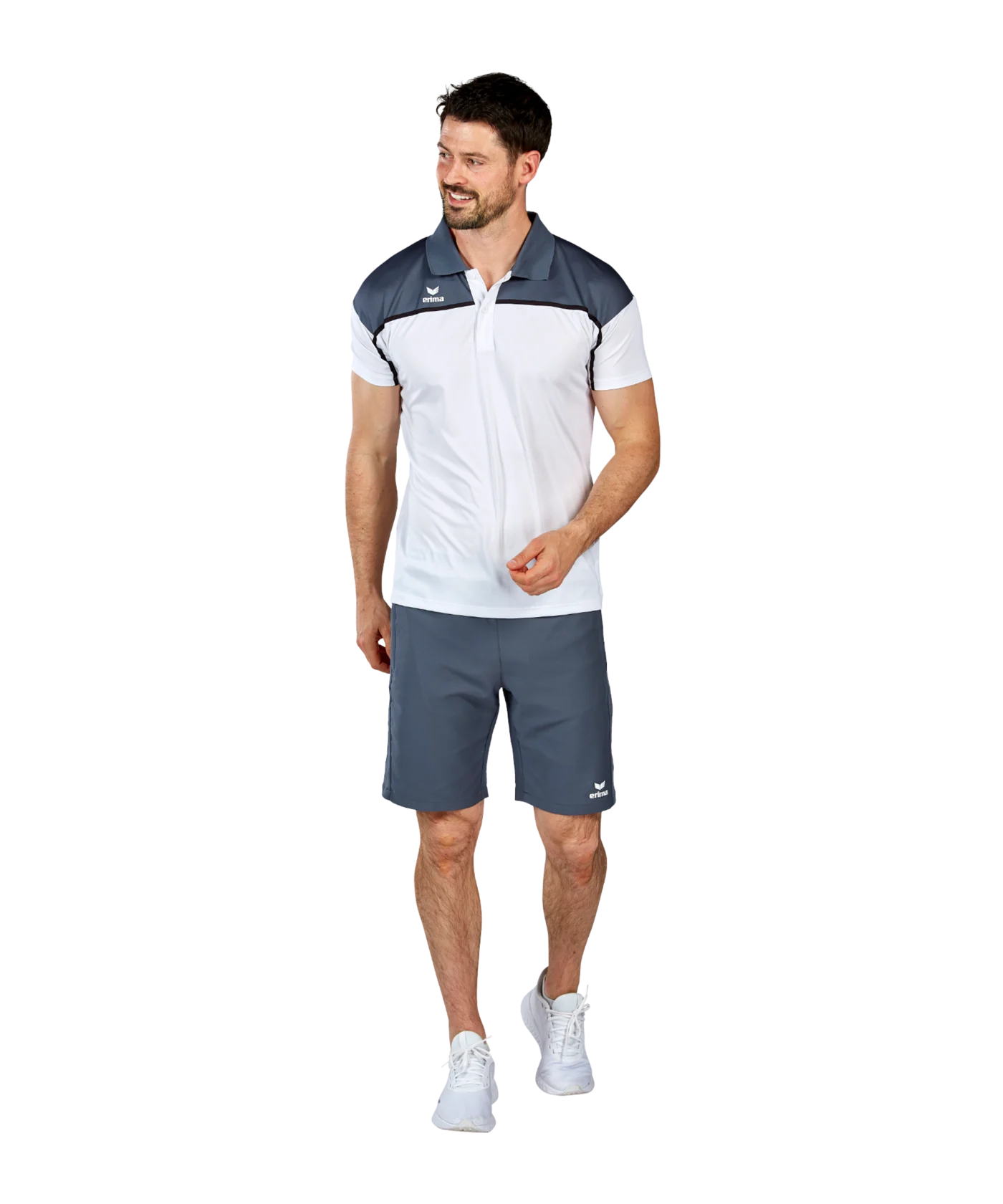Erima Change by Poloshirt Weiss Grau