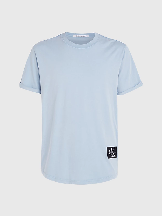 Camiseta de algodão lavado com brasão