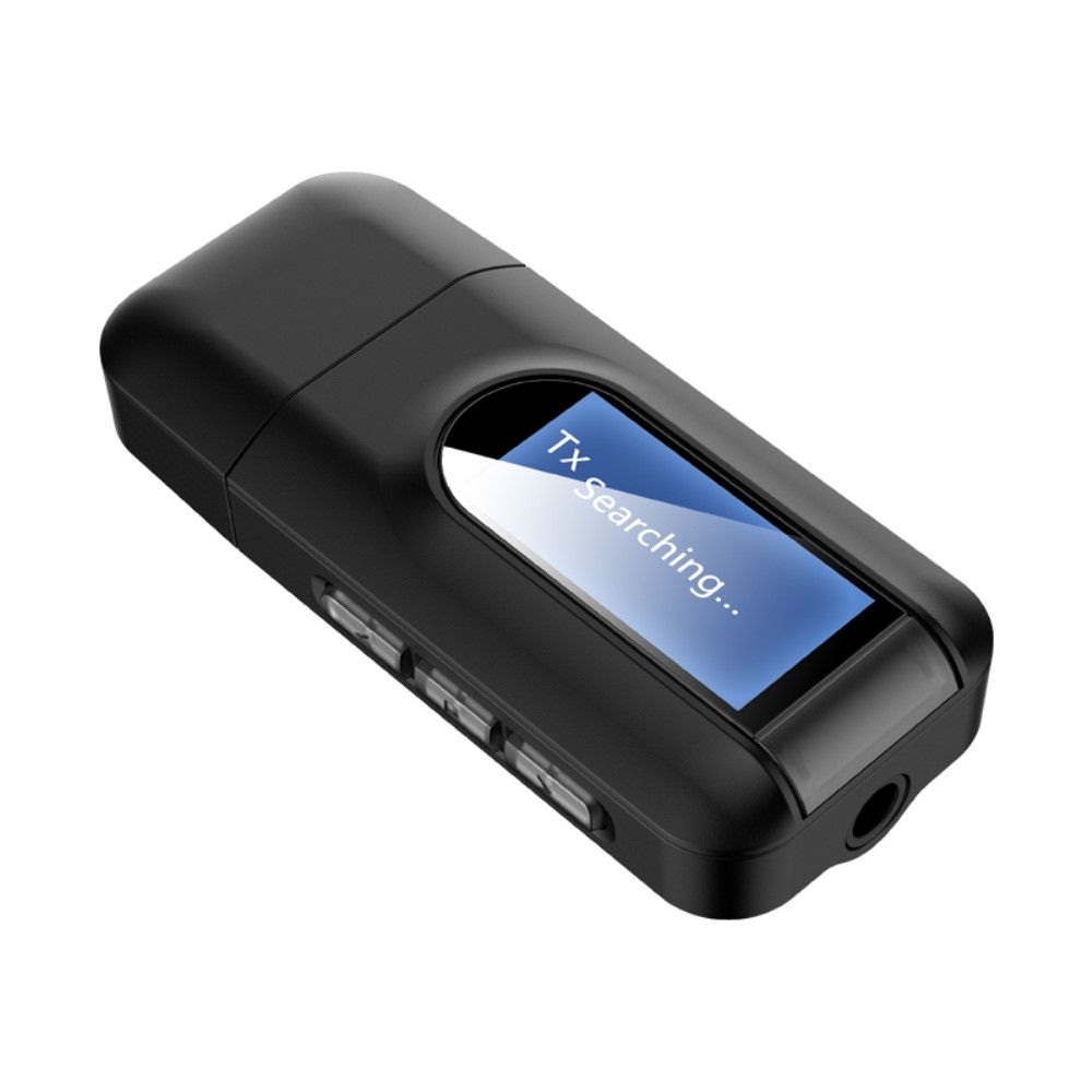Bluetooth 5.0 USB Audio Transmitter Receiver 3.5mm AUX Klinke-Adapter LCD Display