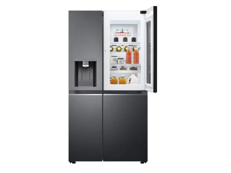 LG GSXV90MCAE - Køleskab/fryser - side ved side med vanddispenser, isdispenser - Wi-Fi - bredde: 91.3 cm - dybde: 73.5 cm - højde: 179 cm - 635 liter - Klasse E - kulsort