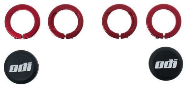 ODI Bagues LOCK-ON aluminium Rouge