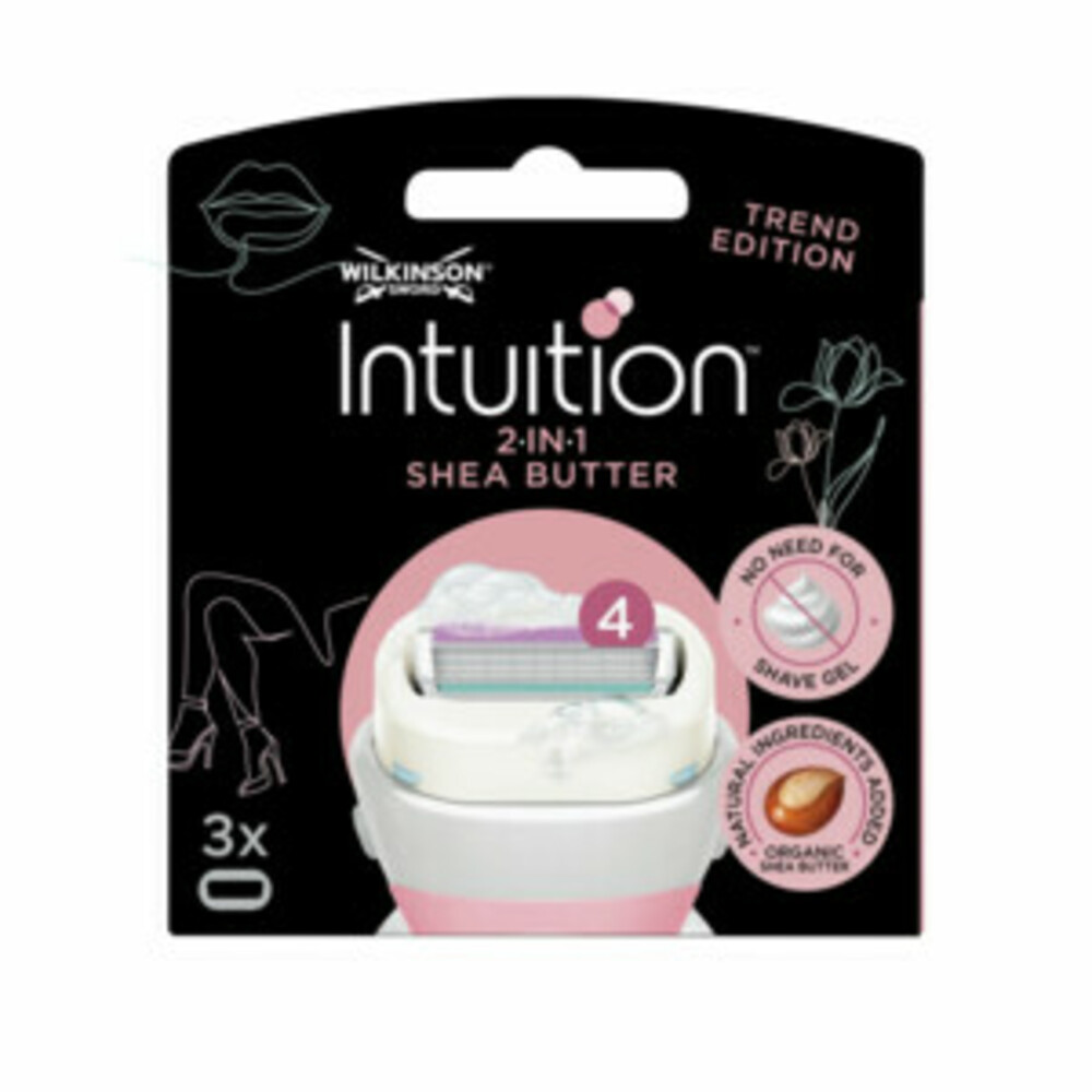 Wilkinson Intuition 2 in 1 Navulmesjes Shea Butter3 stuks