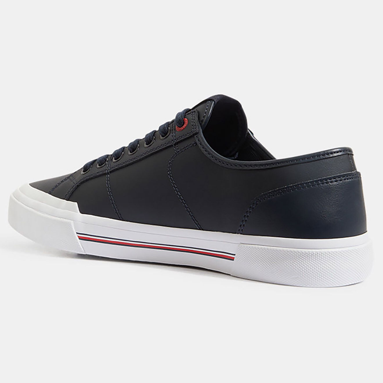 Tommy Hilfiger Baskets en Cuir Corporate bleu marine