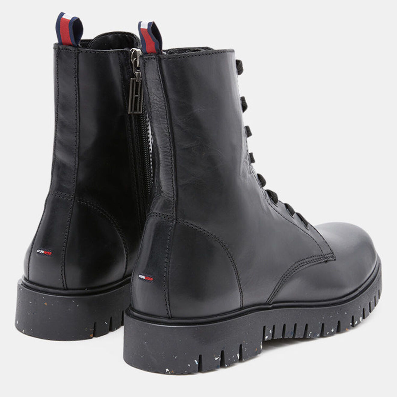 Tommy Jeans Bottines en Cuir Sustainable noires