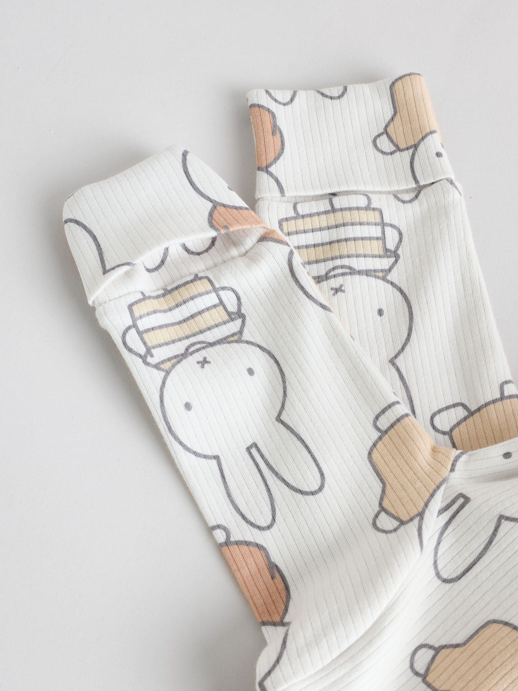 Neutraal - Miffy Baby Slaappakken 3 Verpakking (0mnd -2jr)