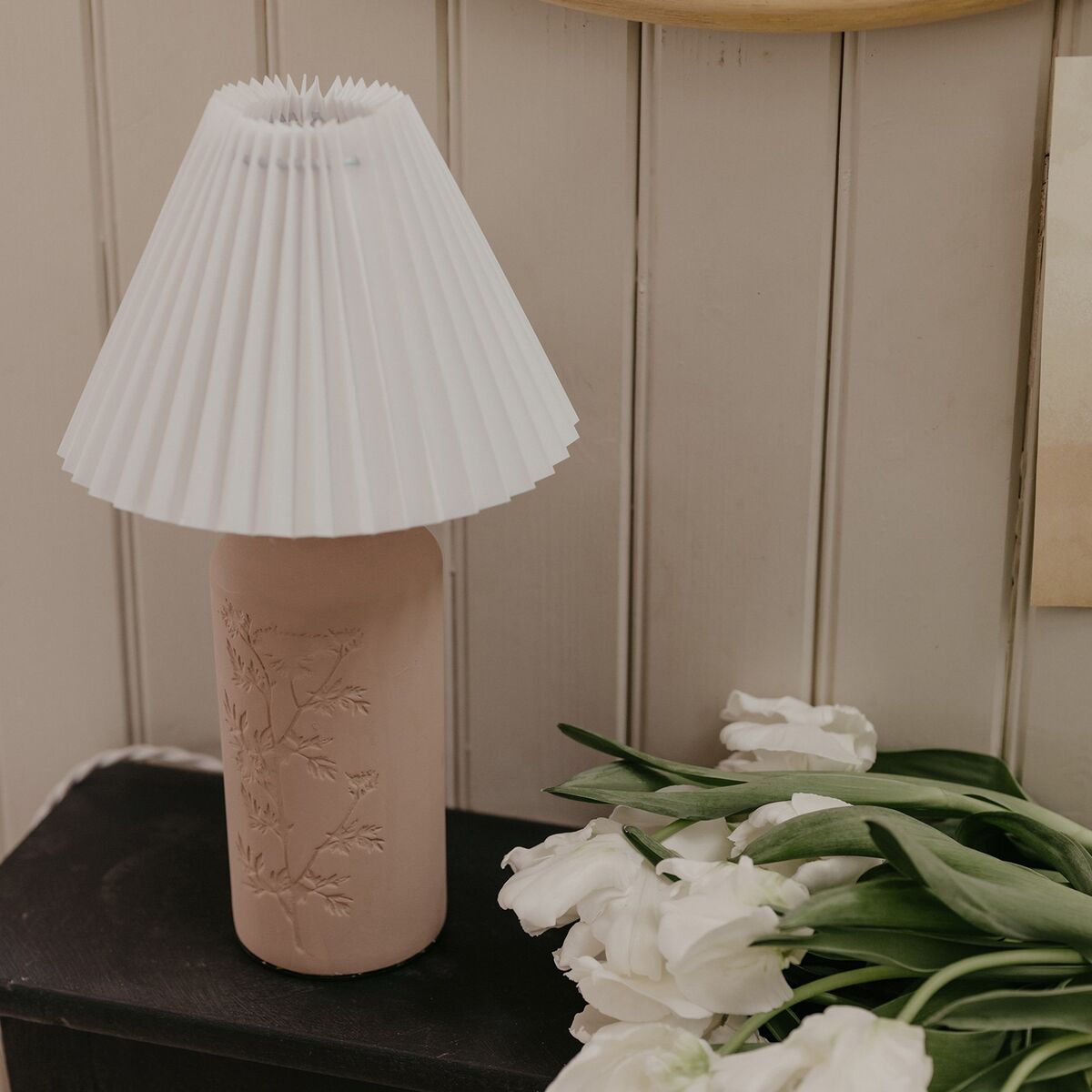 Flora Mud bordlampe, 39 cm