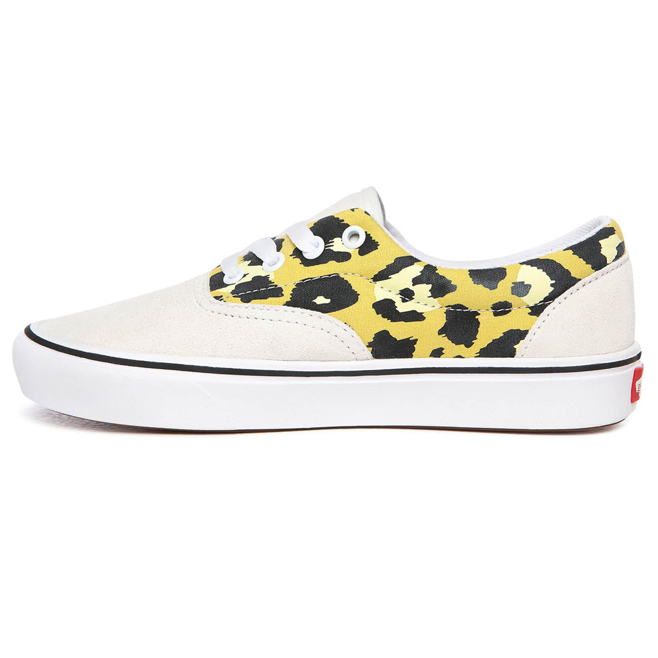 Vans Sneakers en Velours de Cuir & Toile Mixed Media ComfyCush Era blanc/rose/jaune/noir