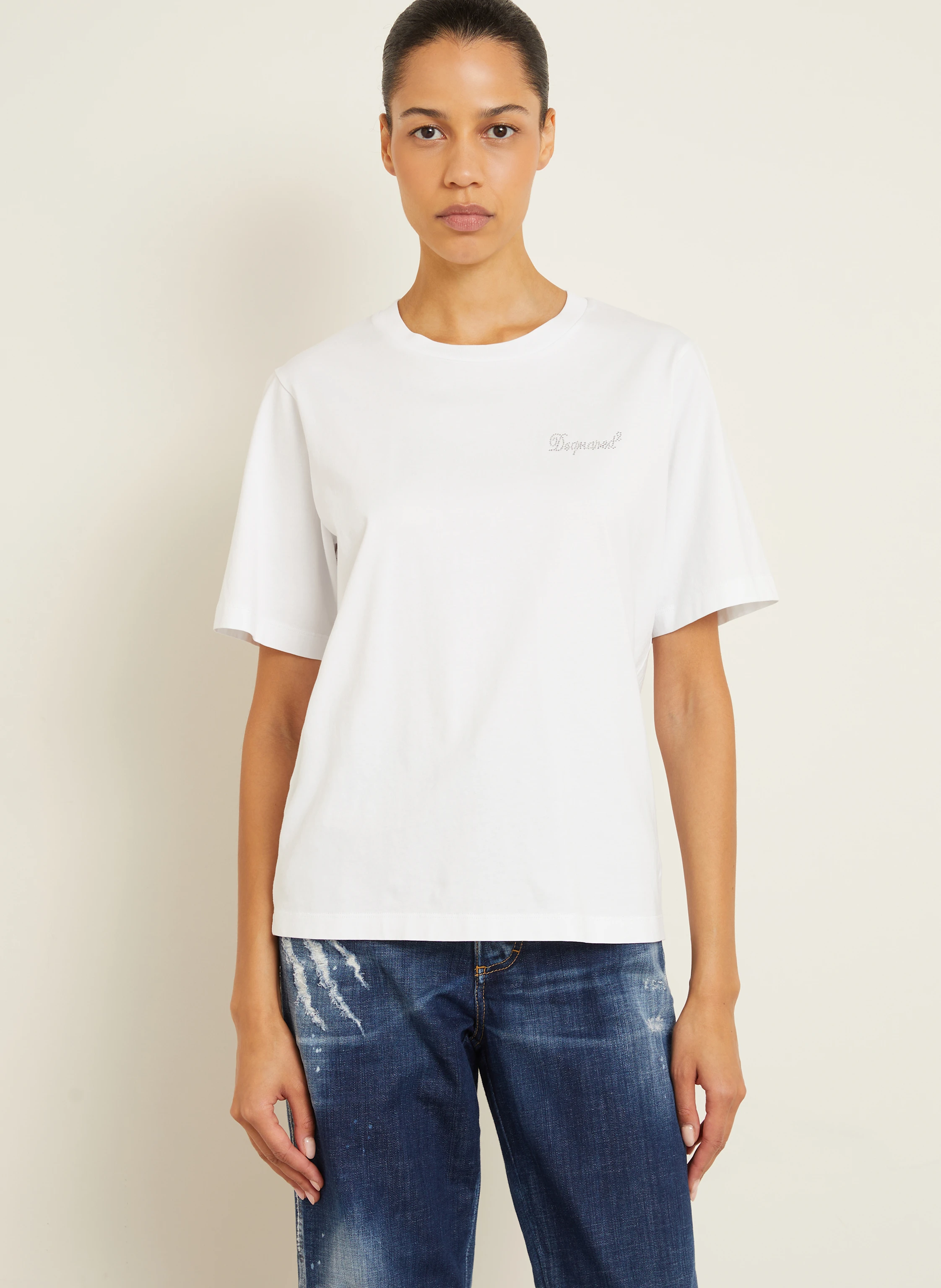 DSQUARED2 T-Shirt mit Schmucksteinen