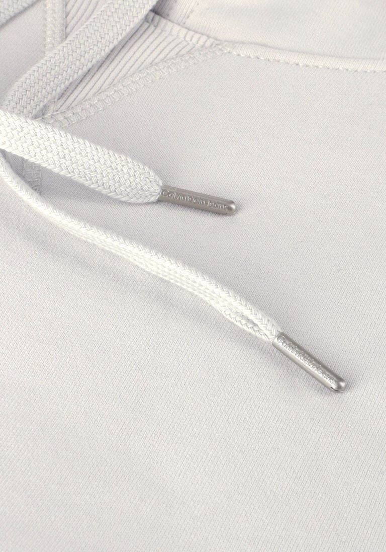 CALVIN KLEIN lichtgrijze calvin klein sweater badge hoodie