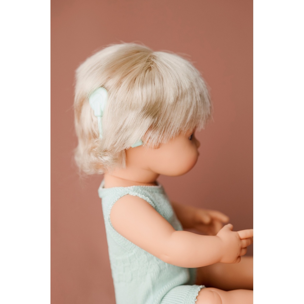 Miniland Lernpuppe Mädchen mit Hörgerät, 38 cm
