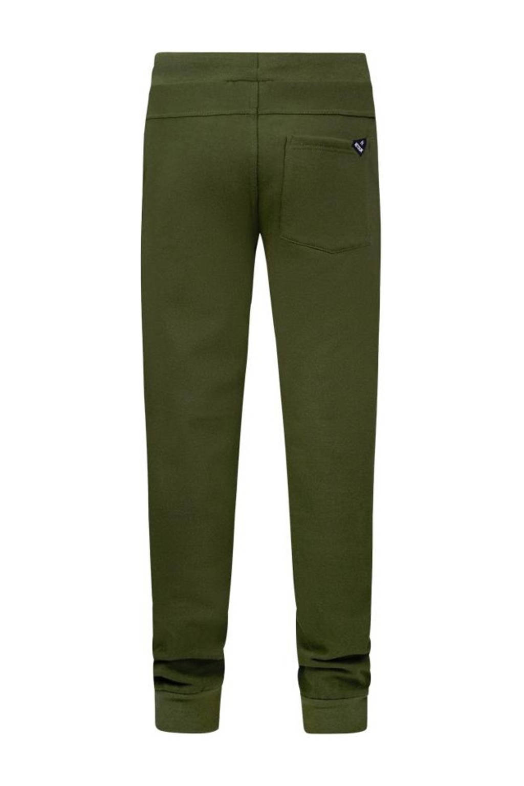 Retour Jeans joggingbroek met printopdruk army groen