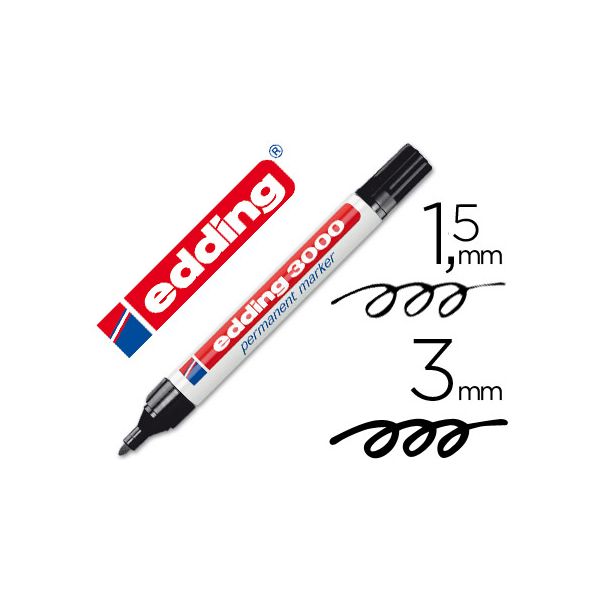 Edding Marcador Permanente 3000 Preto 1 Un.