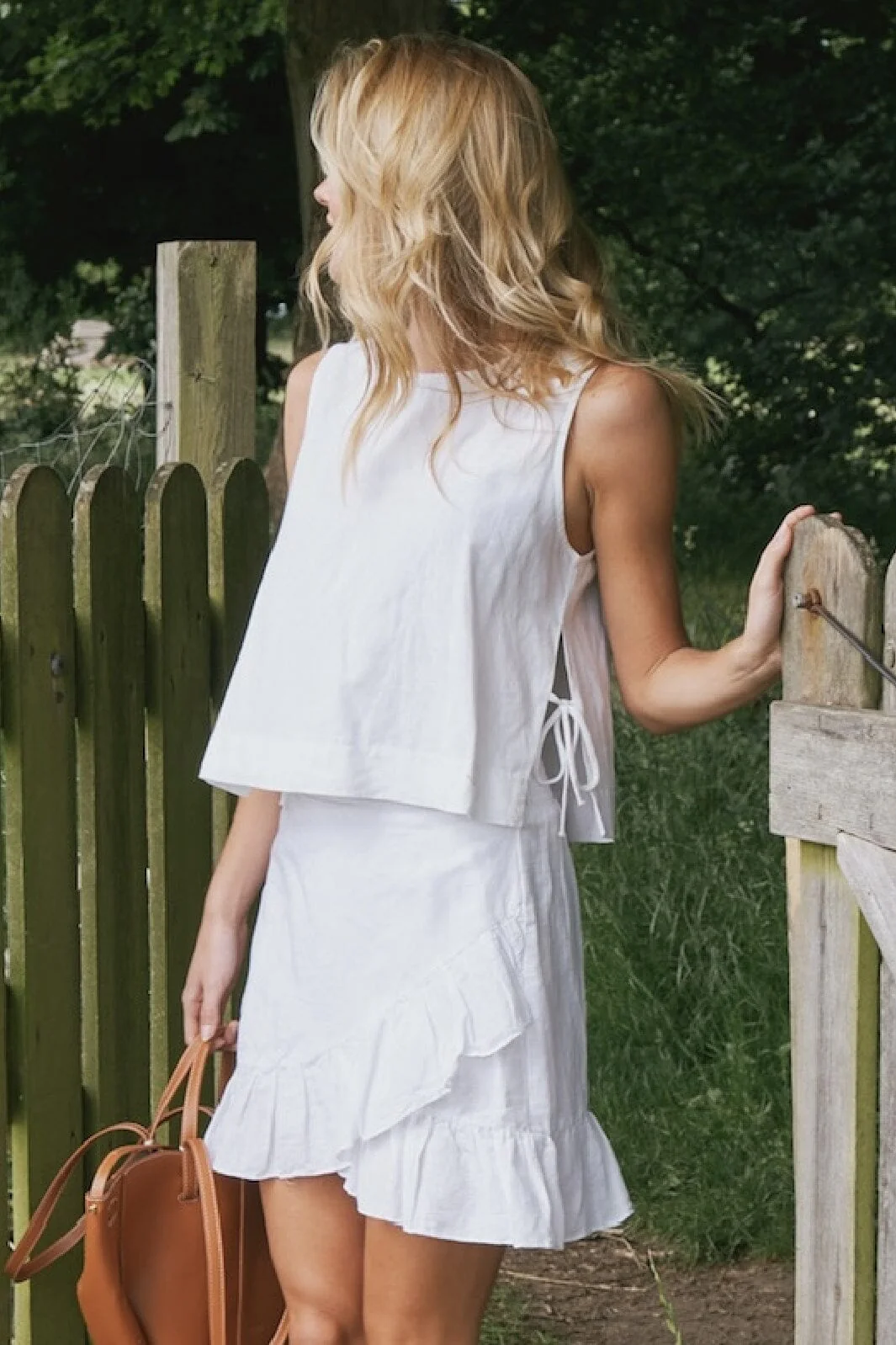 Neo Noir Bekka Linen Skirt white