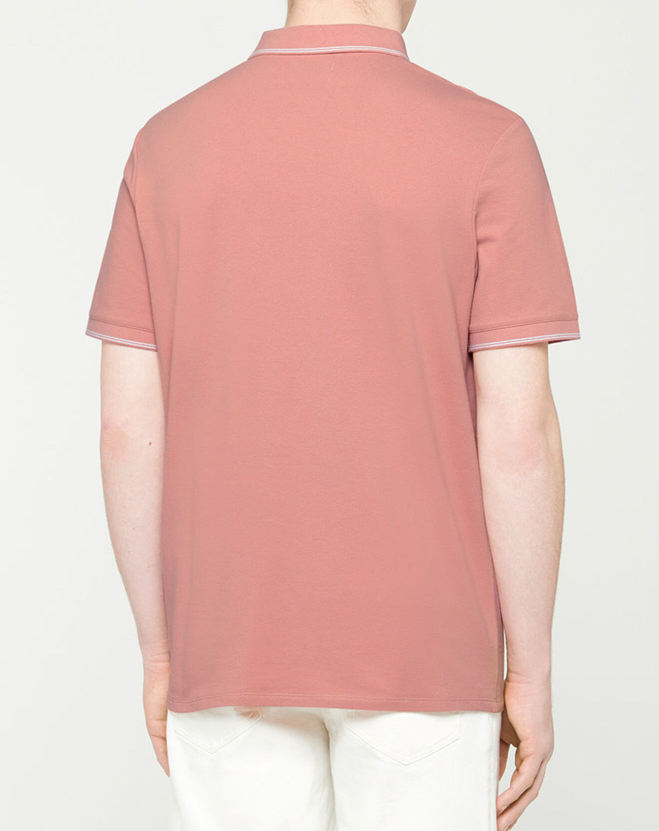 Galeries Lafayette Polo en Coton piqué Boslim rose clair