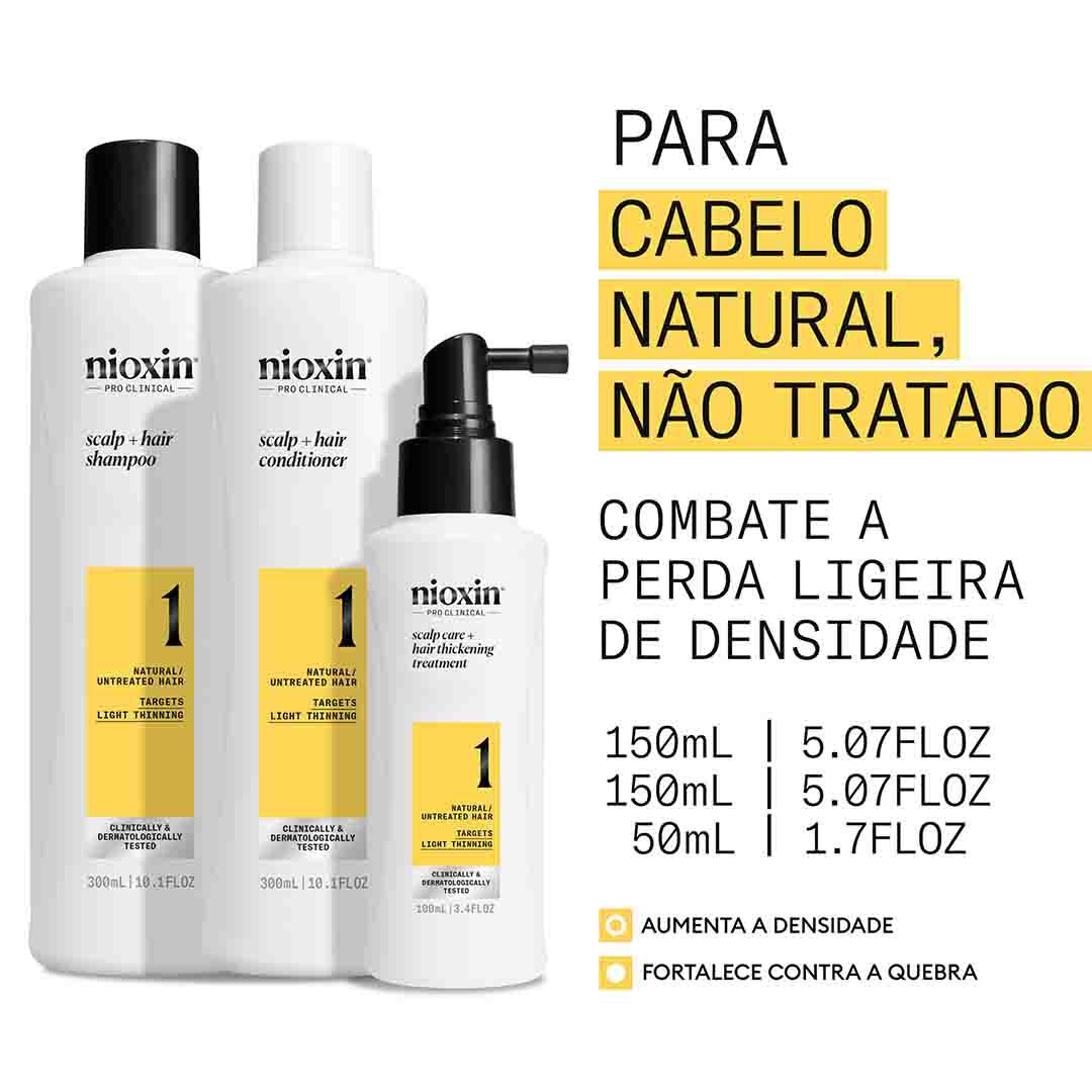 Nioxin Sistema 1 Kit Tratamento Cabelo Natural - 1un