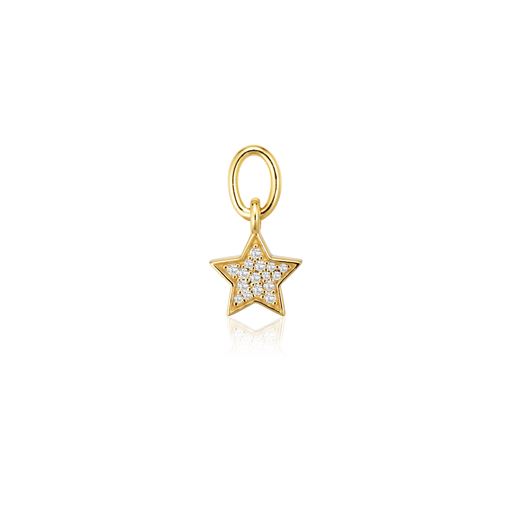 Sif Jakobs Jewellery Stella Ørerings Vedhæng, Guld/Hvid