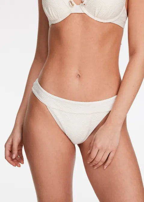 Bikini broekje met structuur off-white (ECRU)