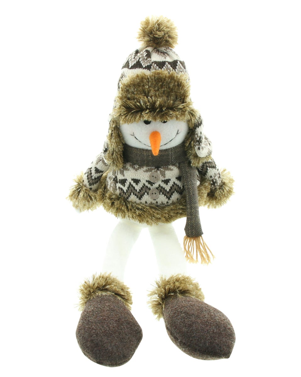 FRANK FLECHTWAREN | Sneeuwpop plankdrager, 20 x 14 x 50 cm, POLYESTER, PLASTIC