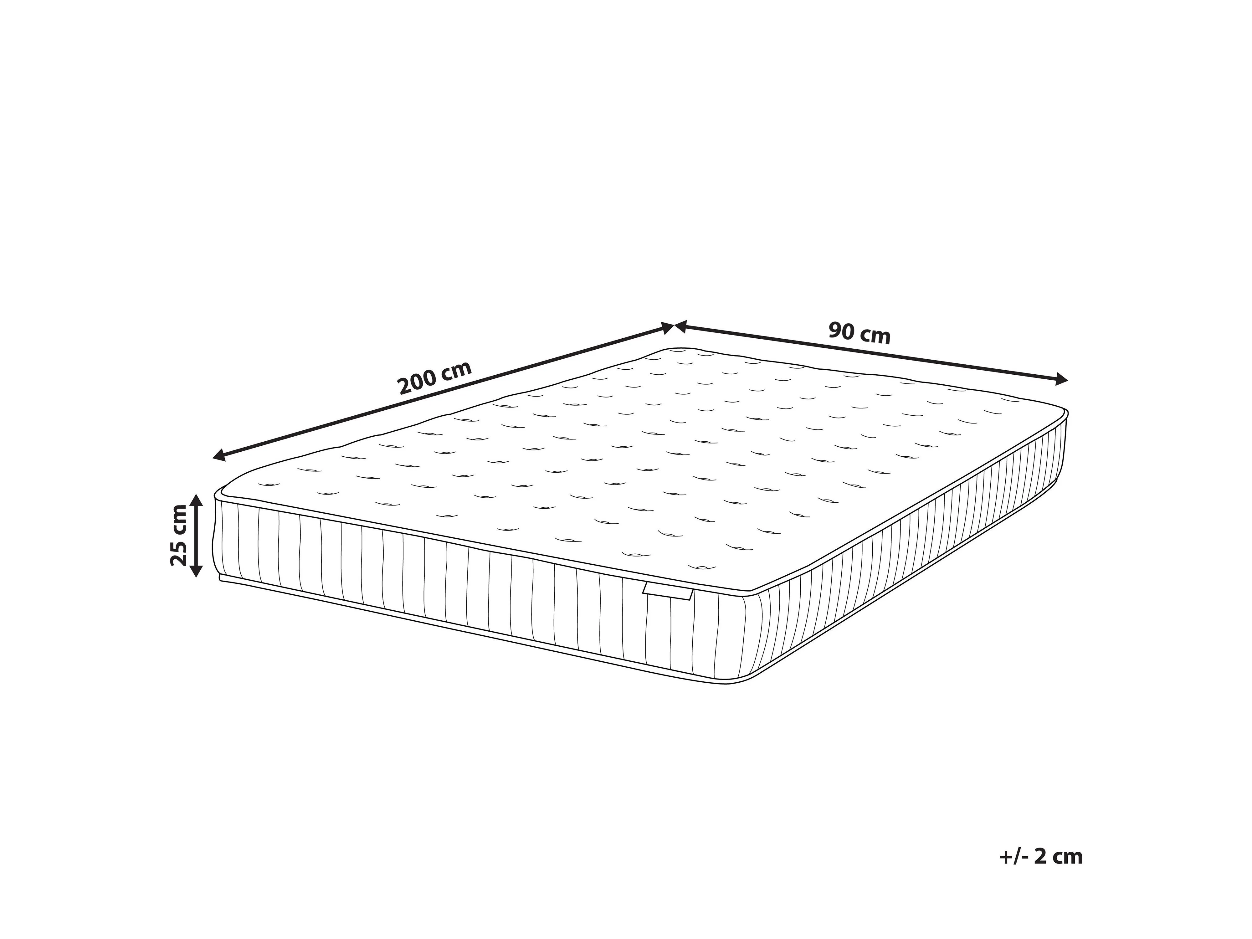 Pocketveringmatras met gel en traagschuim PLEASANT H2/3 Medium 90 x 200 cm
