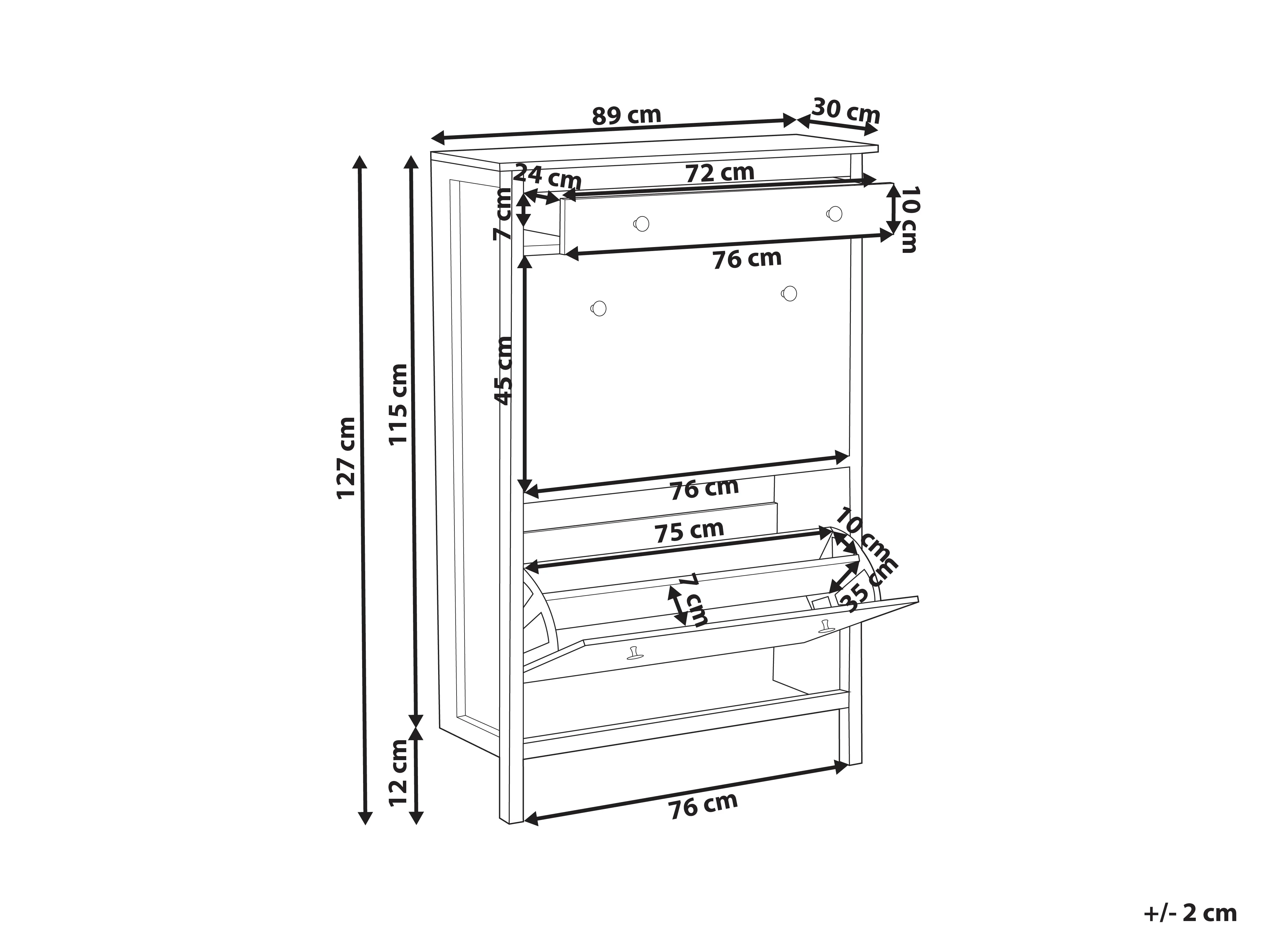 Schoenenkast GIBSON Wit