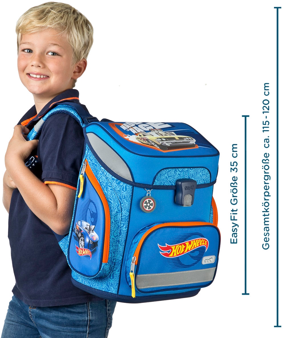 Scooli Schulranzen »EasyFit, Hot Wheels« Reflektoren