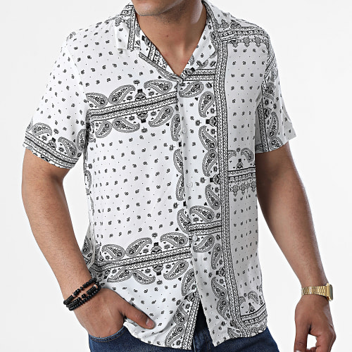 Chemise A Manches Courtes CH-5191 Blanc Bandana