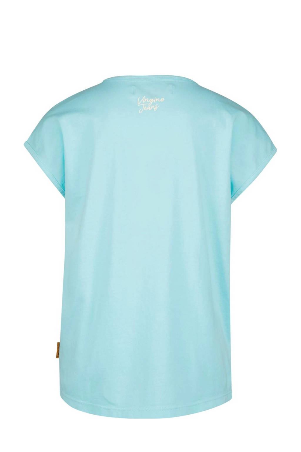 Vingino T-shirt HELEN met tekst lichtblauw