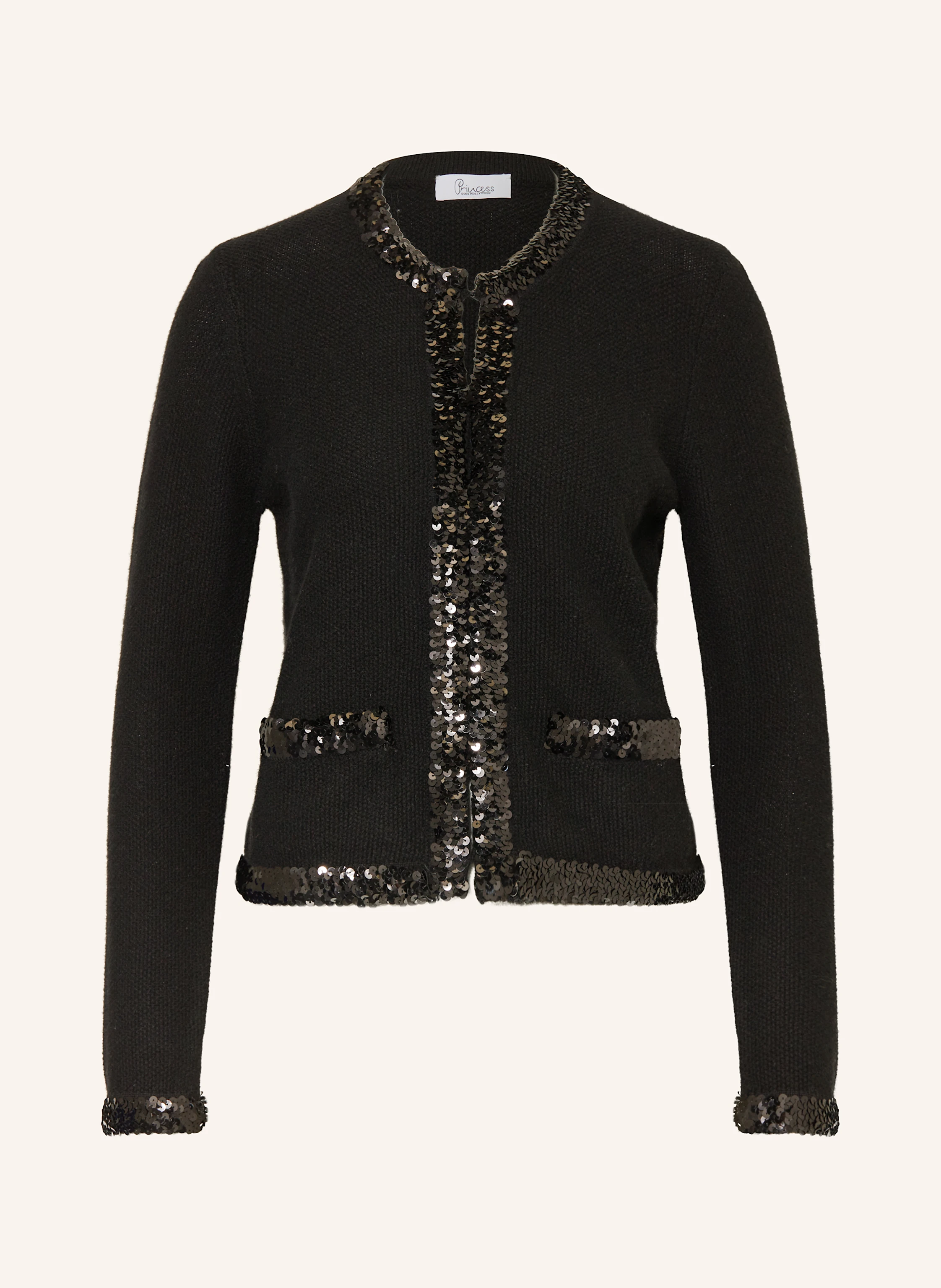 Princess GOES HOLLYWOOD Strickjacke mit Pailletten und Cashmere