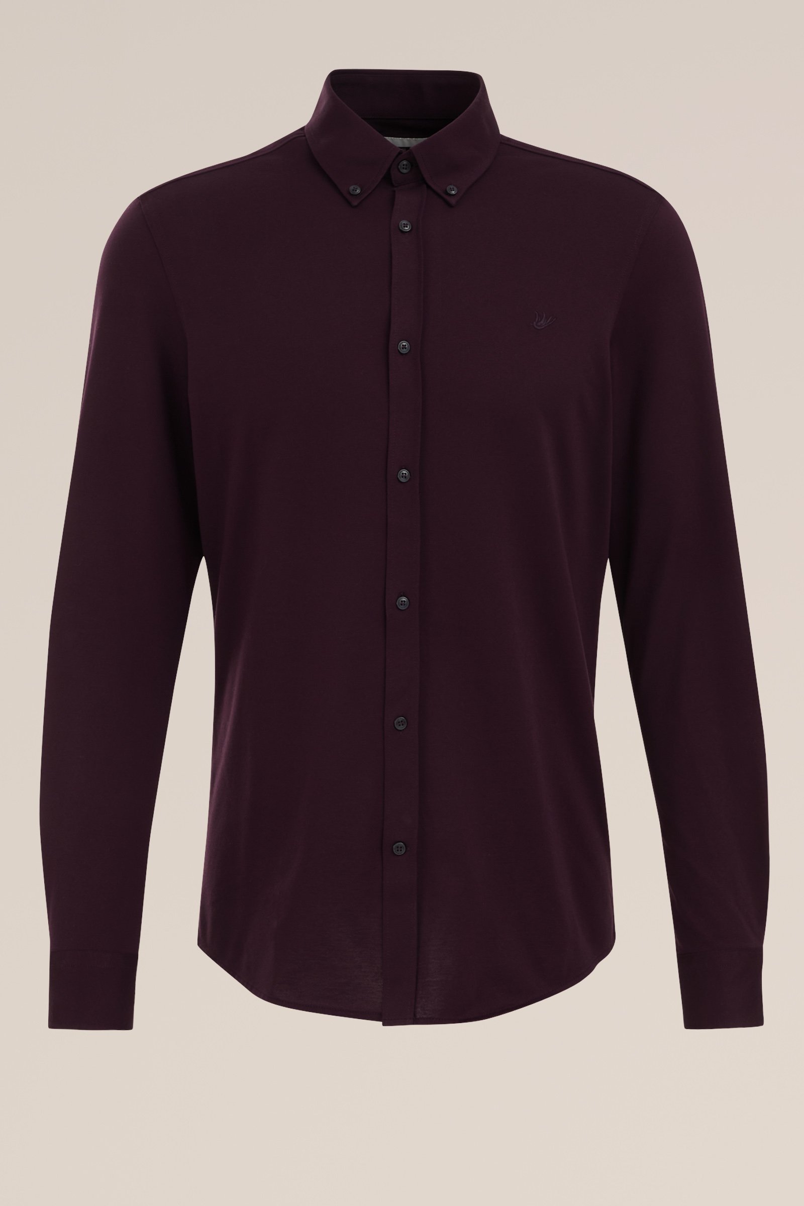 jersey overhemd met stretch WE Fashion Bordeauxrood