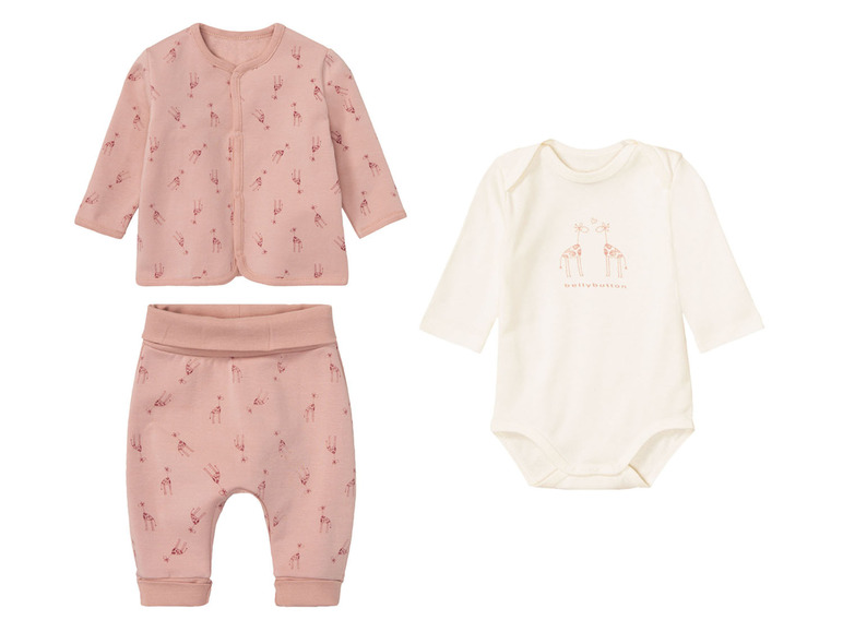 Baby meisjes / jongens cadeauset, met bio-katoen